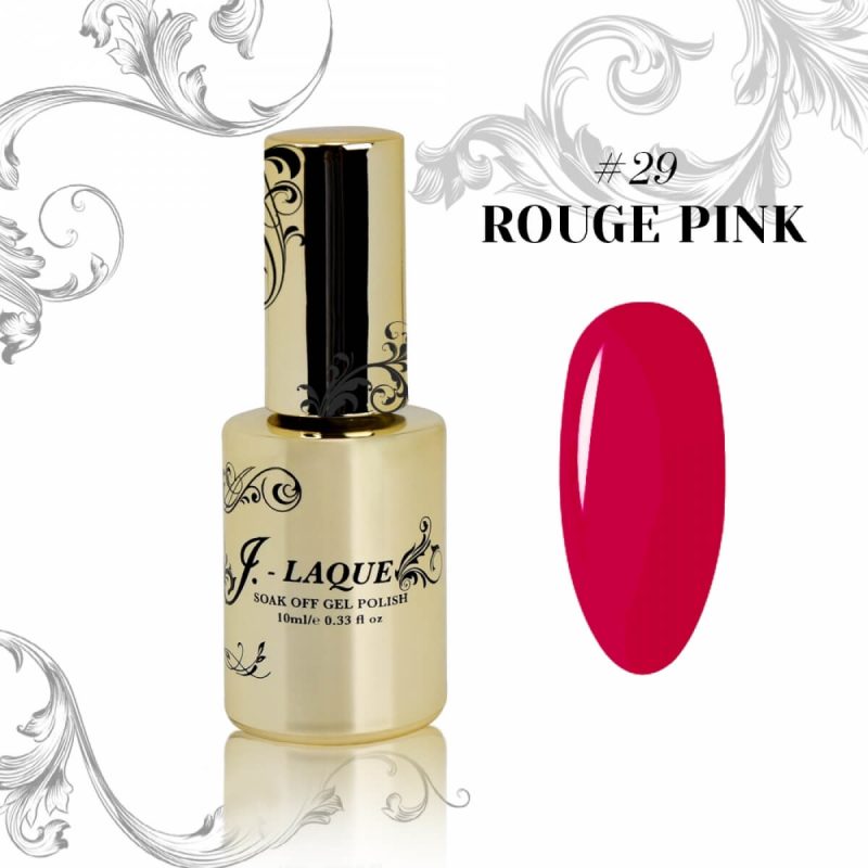 Embrace the sensational Rouge Pink and let your nails tell a story of elegance and style. With J-LAQUE #29, prepare to captivate and charm, all while enjoying the lasting quality and brilliance that comes with every bottle.