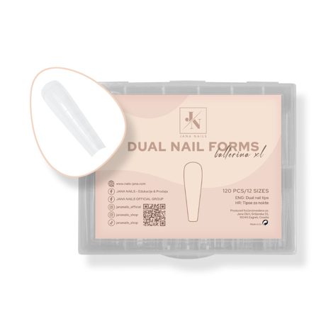 Dual Nail Form Ballerina XL in use with Gel and AcryGel